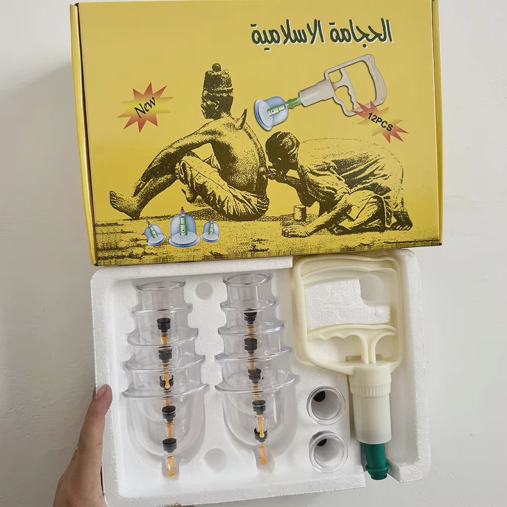 Professionele Cupping Set met 24 Cups, Pomp & Gids - Ontspanning & Massage