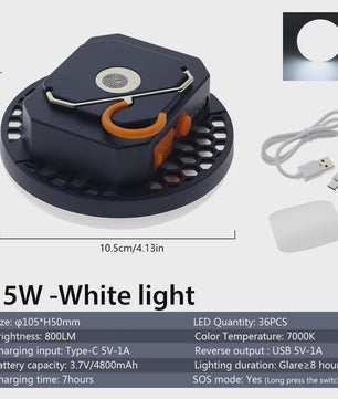 Oplaadbare Camping Lantaarn met Powerbank - 3 Lichtstanden, IP65 Waterdicht