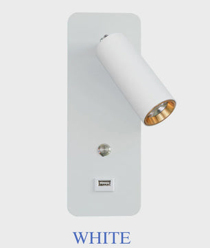 Moderne LED Wandlamp 7W met USB-poort en Schakelaar - Scandinavisch Design voor Slaapkamer & Woonkamer