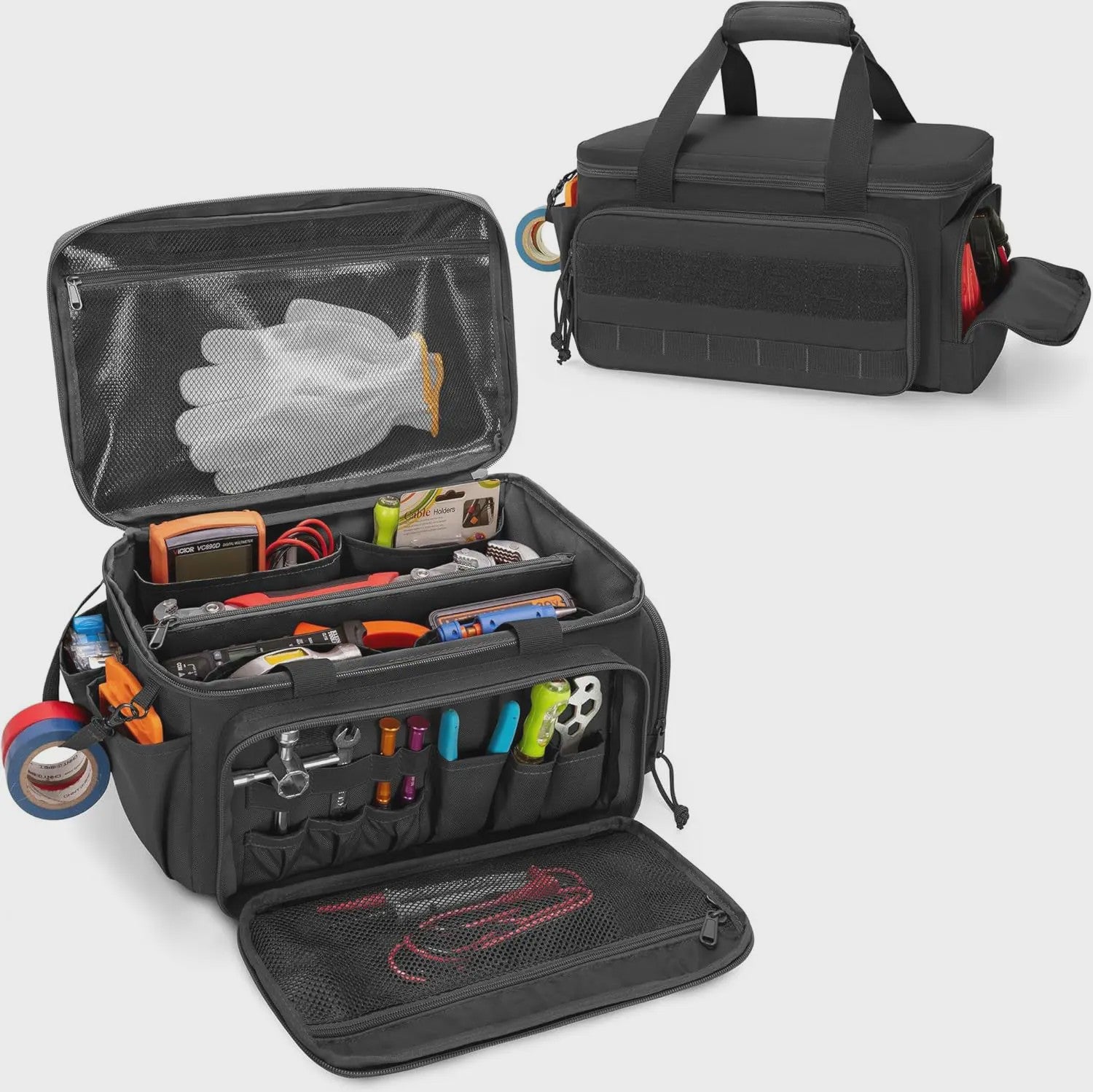 Robuuste 14" Gereedschapstas - Duurzame Werkorganizer voor Handyman & Timmerman
