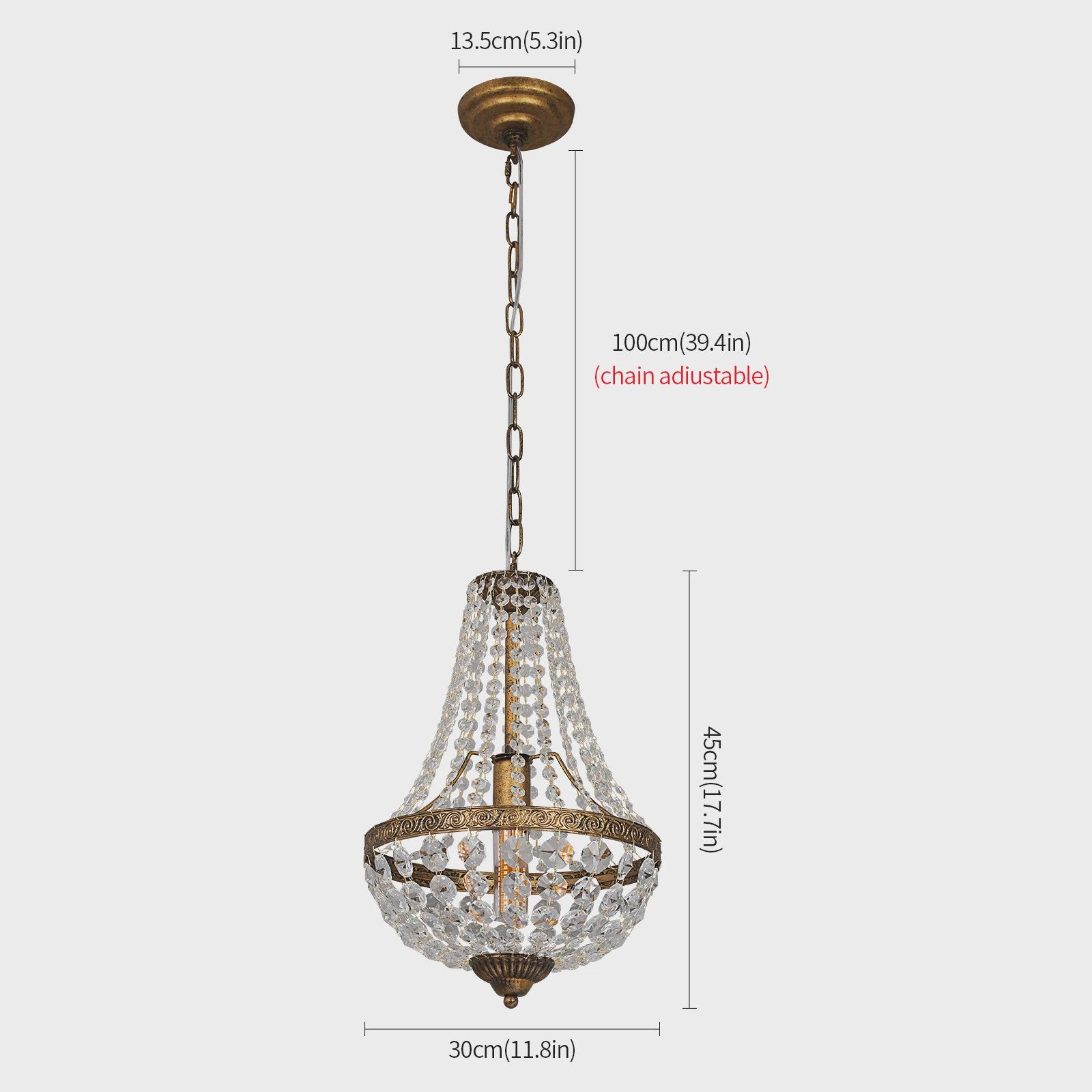 Luxe Kristallen Kroonluchter Hanglamp - Retro Design voor Woonkamer & Eetkamer