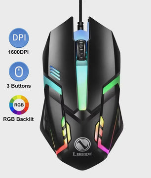 Ergonomische USB Bedrade Gaming Muis met 6 Knoppen en 7200 DPI