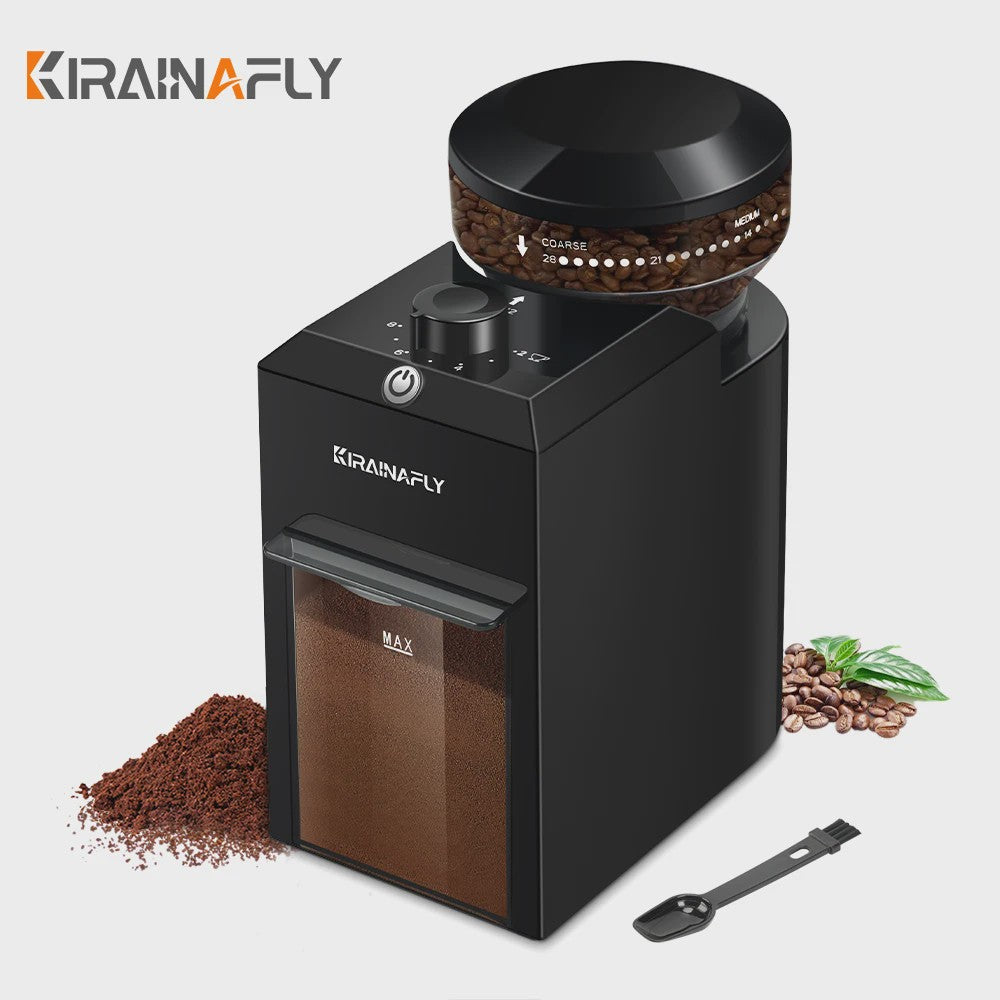 Elektrische Koffiemolen met 28 Instellingen voor Espresso, French Press & Filterkoffie