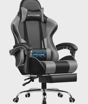 Gtplayer Ergonomische Gaming Chair met Massagefunctie en Voetensteun