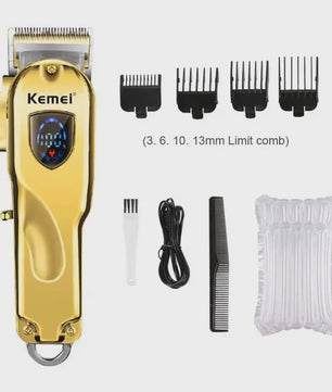 Kemei Professionele Metalen Trimmer KM-TX1/KM-2010/KM-1949 - Oplaadbaar met LED Display