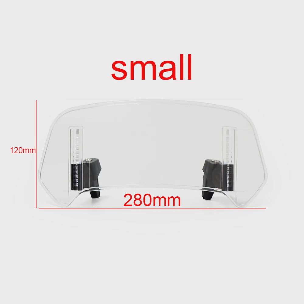 Universeel Verstelbaar Motorfiets Windscherm Verlengstuk - Clamp-On Spoiler Deflector