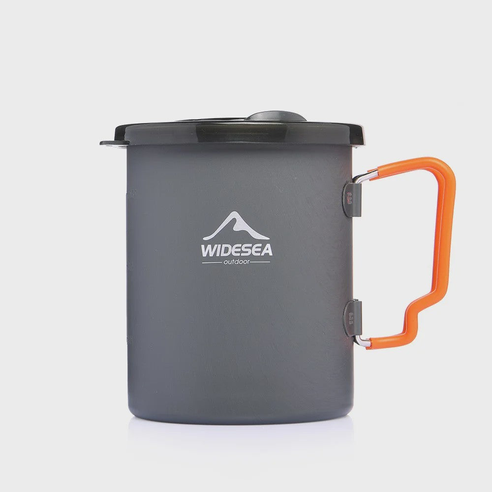 Widesea Camping Koffiepot met French Press - Outdoor Mok & Kookgerei voor Hiking