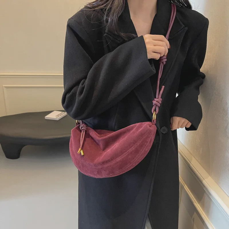 Trendy Kunstsuède Schoudertas Dames - Onderarm & Crossbody Tas