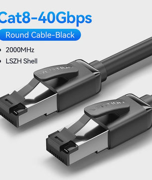 Vention CAT8 Ethernet Kabel - 40Gbps, 2000MHz - Hoge Snelheid Internet & Gaming