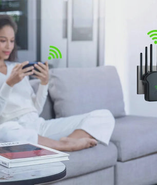 Krachtige WiFi Repeater 1200Mbps met 6 Antennes - Versterk je Netwerkbereik