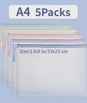 Set Transparante Ritszakken A4/A5 - Waterdicht & Organiserend