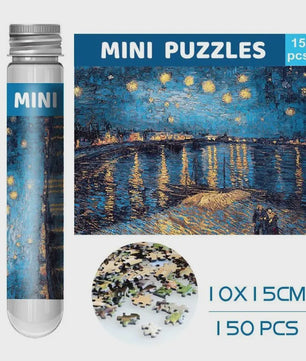 150-delige Puzzel in Proefbuis: Van Gogh's Sterrennacht - Uniek Cadeau