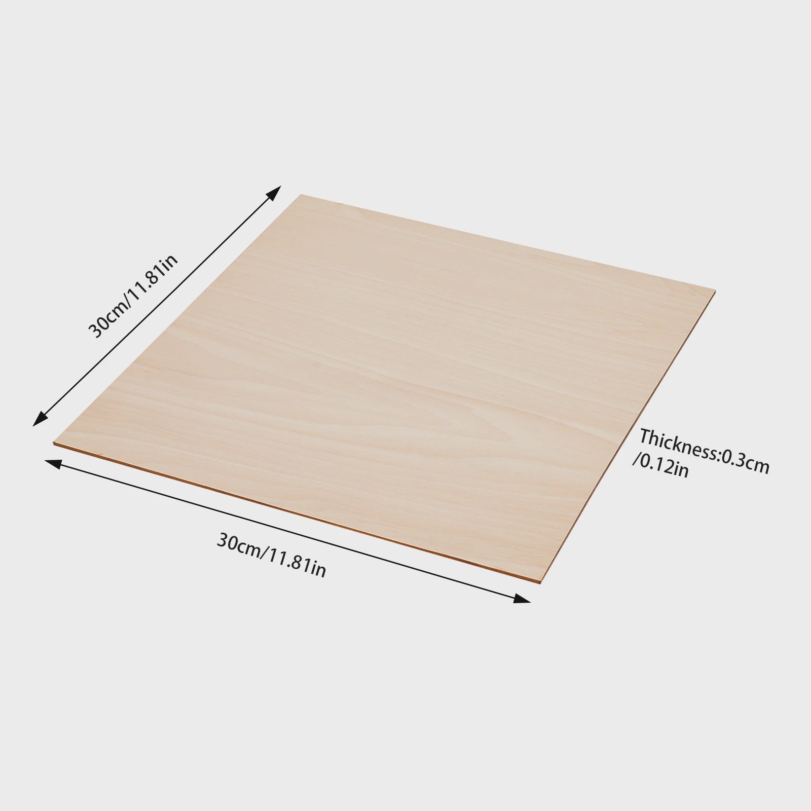 30x Houtplaten Basswood 3mm Dik - DIY & Decoratie (30x30cm/40x40cm)