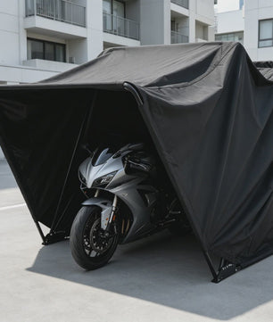 Compacte Motor Garage Tent - 270x105x155cm - Vrijstaande Stalen Frame, Stof- en UV-Bestendig