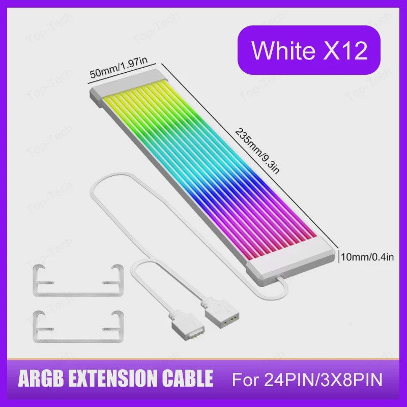 ARGB PC Kabel Verlenging - 5V 3-Pin Synchronisatie voor Moederbord & Videokaart