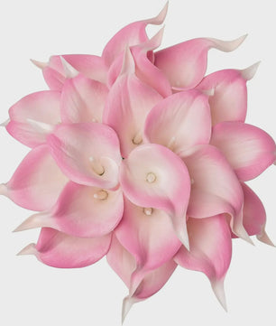 20x Kunstbloemen Calla Lelie - Real Touch Latex - Pure Wit