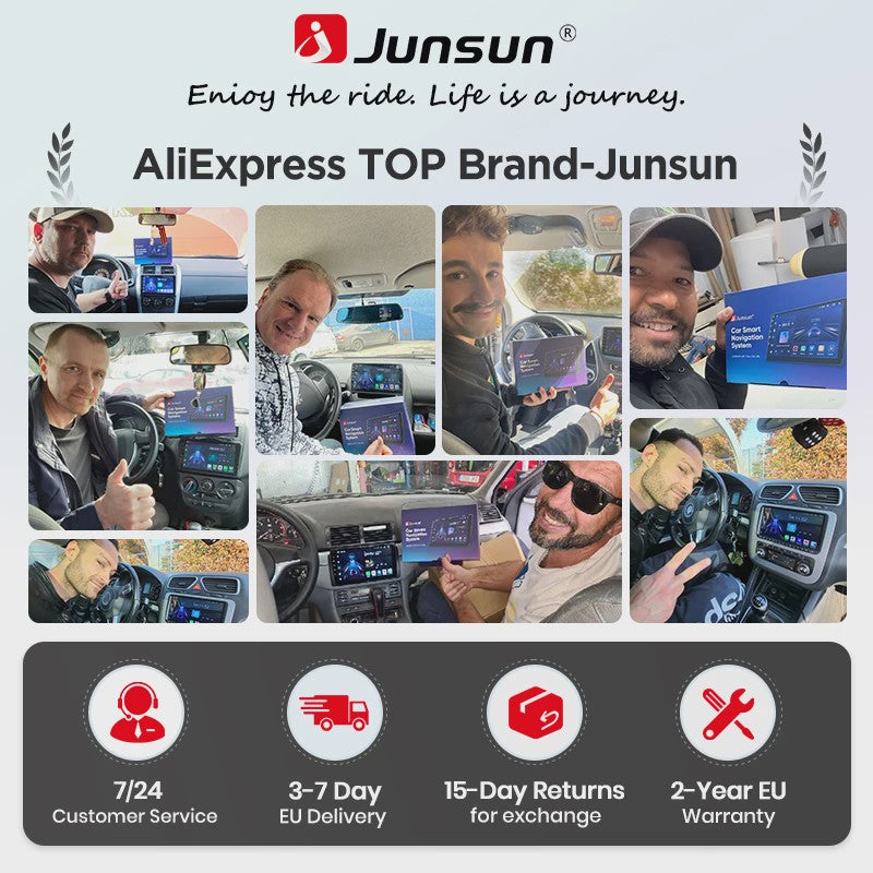 Universele 1-DIN Autoradio met 6.86" IPS Touchscreen, Draadloze CarPlay & Android Auto