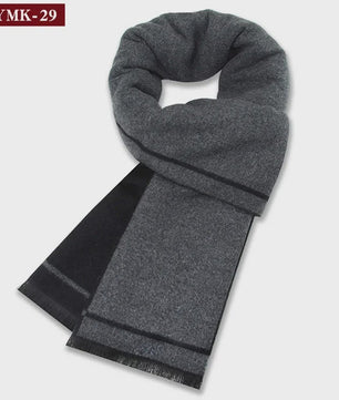Luxe Heren Sjaal - Warme Wol & Kasjmier - Winter Ruitpatroon