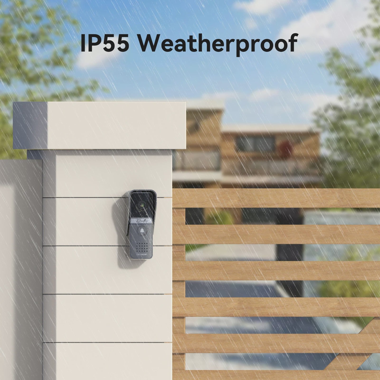 TMEZON 4-Draads Videosysteem: 7" Intercom met Deurtelefoon & Ontgrendelfunctie