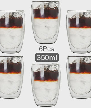 Dubbelwandige Glazen Mokken & Glazen (250-450ml) - Set van 2