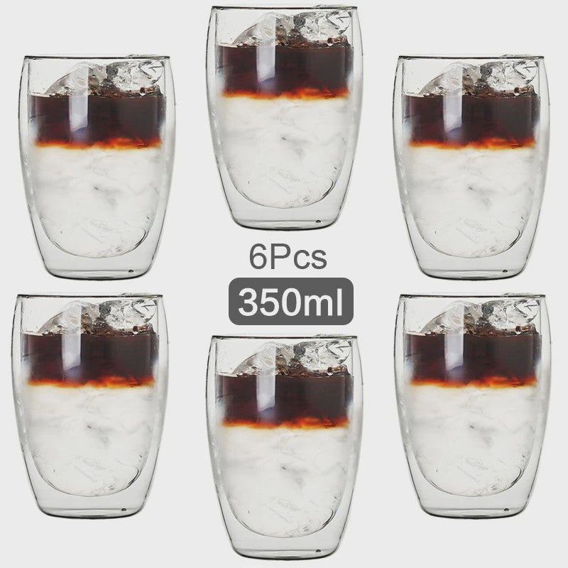 Dubbelwandige Glazen Mokken & Glazen (250-450ml) - Set van 2