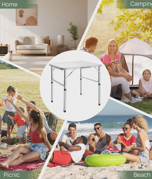 Lichtgewicht Aluminium Campingtafel - Opvouwbaar, Draagbaar & Verstelbaar in Hoogte
