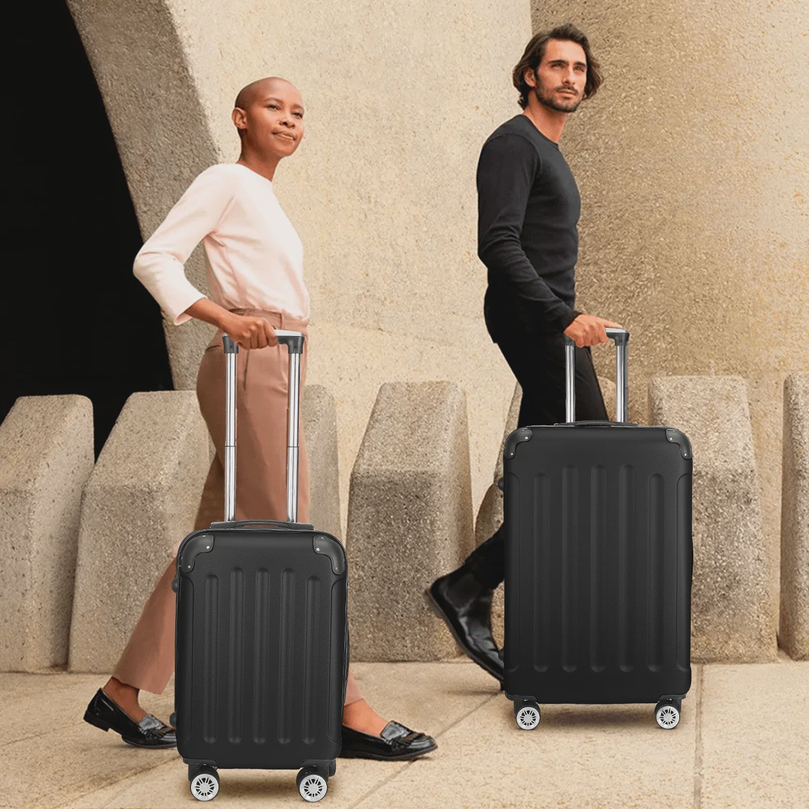 3-delige Hard Shell Koffer Set met TSA Slot en 360° Spinner Wielen