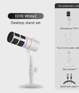 COMICA D10/D10 PRO Dynamische Microfoon: RGB, USB/XLR, Draadloos/Bedraad voor Streaming & Gaming