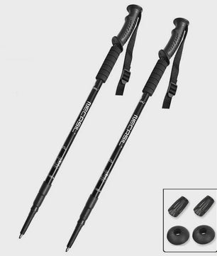 2x Lichtgewicht Aluminium Trekkingstokken - Verstelbaar & Opvouwbaar - Ideaal voor Wandelen & Outdoor