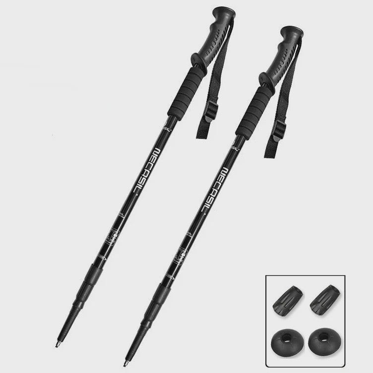 2x Lichtgewicht Aluminium Trekkingstokken - Verstelbaar & Opvouwbaar - Ideaal voor Wandelen & Outdoor