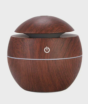 Mini USB Luchtbevochtiger & Aroma Diffuser met Houtnerf Design