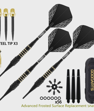 TRALOW Professionele Dartset: Wisselbare Stalen & Zachte Tips voor Ultieme Flexibiliteit