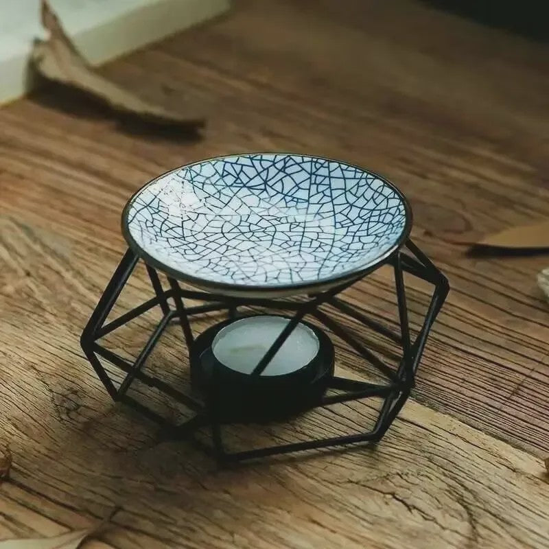 Sfeervolle Aroma Brander & Kaarsenhouder - Mozaïek Design voor Romantische Sfeer
