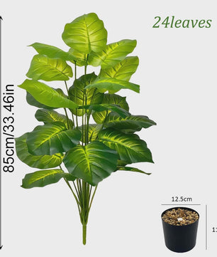 Kunstplant Areca Palm met 24 Bladeren - Realistische Kunstboom voor Binnen en Buiten