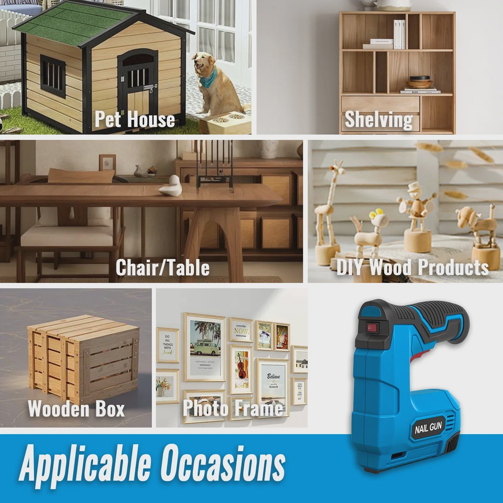 Draadloos Elektrisch Nietpistool - 2-in-1 Oplaadbaar voor Meubelstoffering, Houtbewerking & DIY