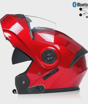 Modulaire Motorhelm Unisex met Dubbel Vizier & Bluetooth - DOT Gecertificeerd