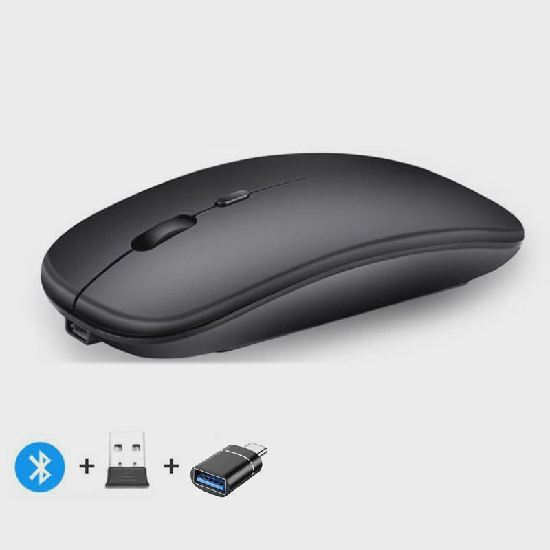 Draadloze Oplaadbare Muis: Bluetooth & 2.4GHz Dual Mode voor PC/Laptop