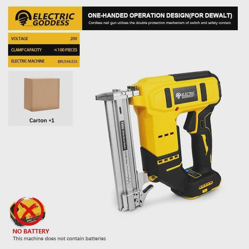 Draadloze Elektrische Tacker 10-30mm met Verstelbare Diepte - Compatibel met Dewalt 20V Accu