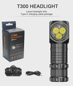 Krachtige Oplaadbare 3000LM LED Hoofdlamp - Waterdicht & Multifunctioneel voor Camping en Vissen
