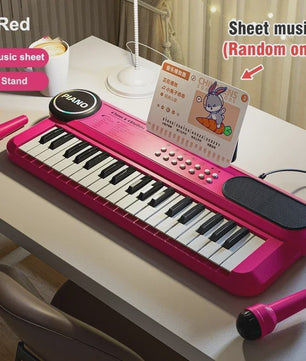Kids Electric Piano 37 Baby Keyboard with Microphone Singing Songs Development Educational Toy Musical Instrument Games Children