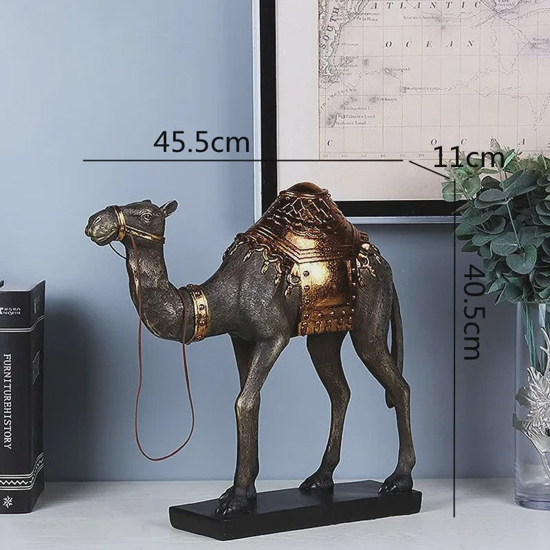 Decoratieve Kameel Beeldje - Indische Stijl Hars Sculptuur
