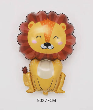 Jungle Safari Dieren Folieballonnen - Leeuw, Olifant, Zebra, Giraf & Aap - Verjaardag Decoratie