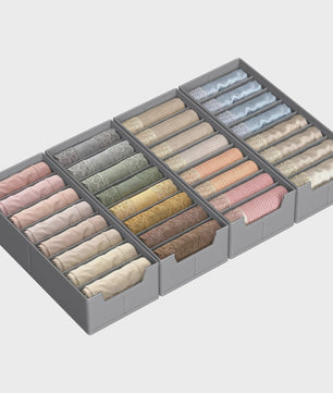 Songmics 4-delige Opvouwbare Lade-Organizers Set - Ideaal voor Kleding en Accessoires