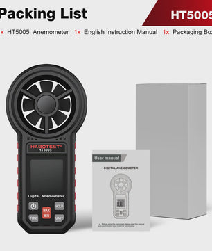 Digitale Anemometer HT5005 - Nauwkeurige Windmeter & Temperatuurmeter