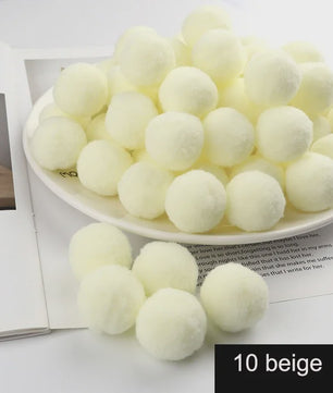 Mix van Zachte Pompoms (8-30mm) voor Knutselen, Decoratie & Speelgoed