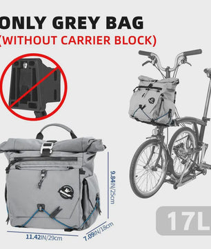 Rhinowalk Vouwfiets Tas 17L Quick-Release Stuur- of Mandtas met Ondersteuningsplaat