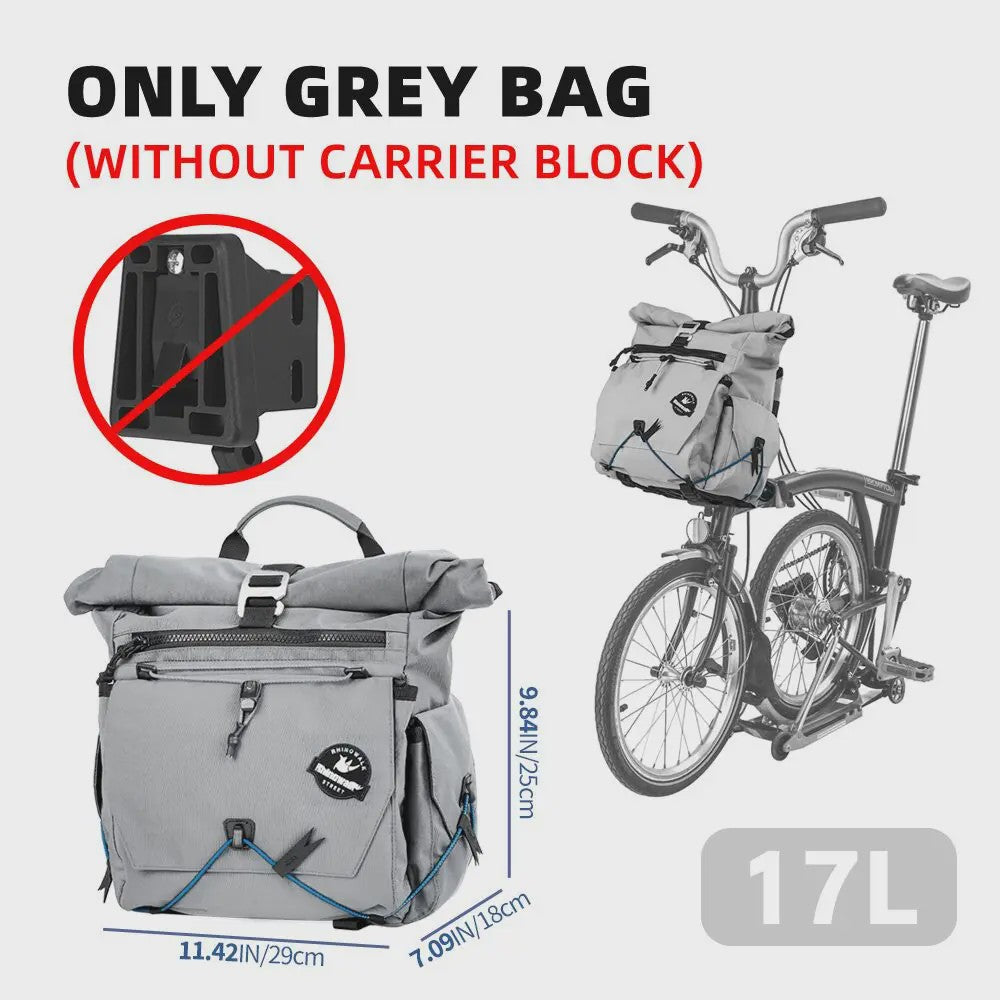 Rhinowalk Vouwfiets Tas 17L Quick-Release Stuur- of Mandtas met Ondersteuningsplaat