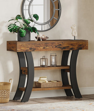 Rustieke Console Tafel met 3 Niveaus - Entree, Hal of Woonkamer