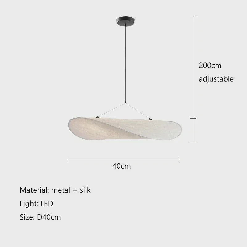 Nordic Stijl Zijde LED Hanglamp - Sfeervolle Verlichting voor Woonkamer en Eetkamer