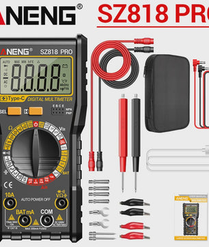 ANENG Digital Multimeters Rechargeable SZ818 Professional AC/DC Voltage NCV Ammeter Voltmeter HFE Triode Capacitor Test Tools